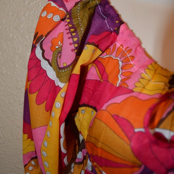 Sz XS Trina Turk Pink Retro Floral Beach Coverup - Picture 10 of 15